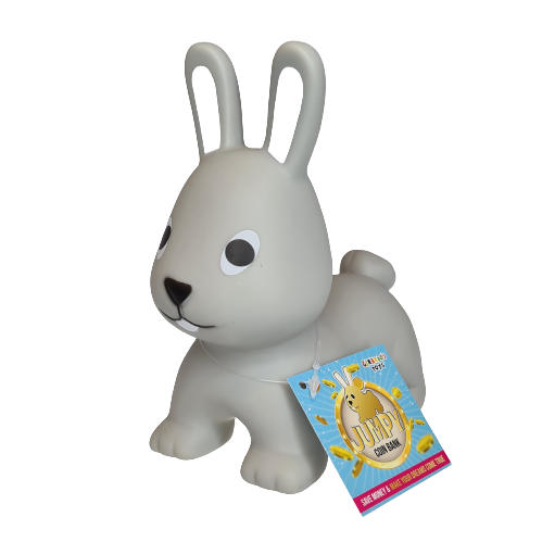 Gerrardo's Toys Jumpy Haas Spaarpot - Grijs