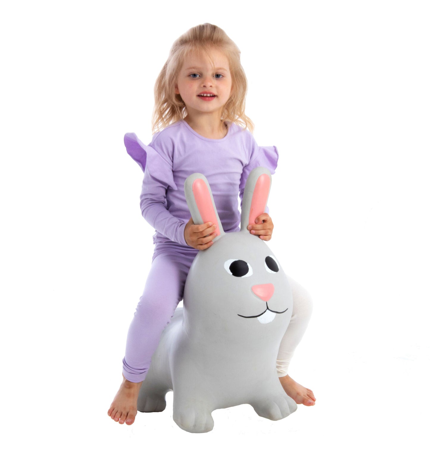 Gerrardo's Toys Jumpy Haas Skippybal - Grijs - tot 100 kg