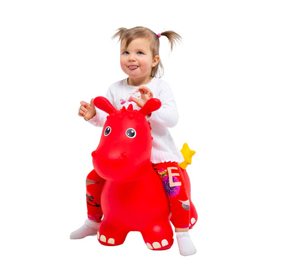 Gerardo's Toys Jumpy Draak Skippybal - Rood - tot 100 kg