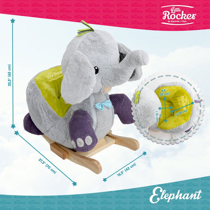 Gerrardo's Toys Little Rocker Olifant Hobbelpaard - met Muziek - tot 35 kg
