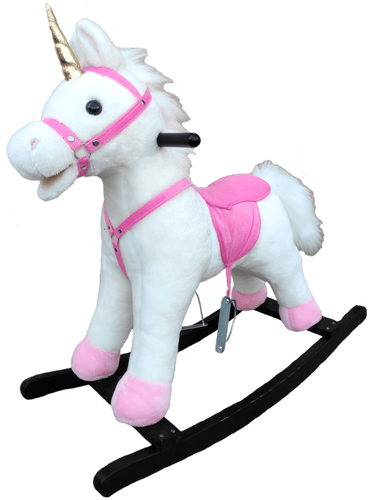 Gerrardo's Toys Eenhoorn Hobbelpaard - met Geluid - tot 40 kg