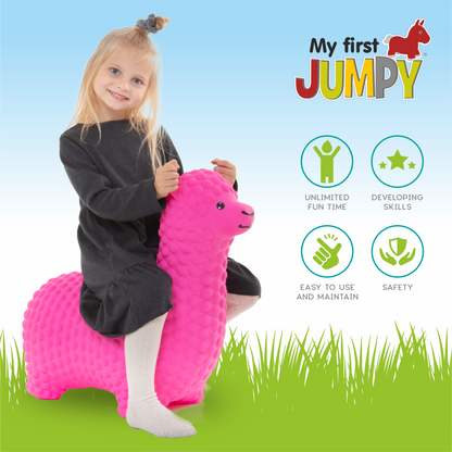 Gerrardo's Toys Jumpy Alpaca Skippybal - Fel Roze - tot 100 kg