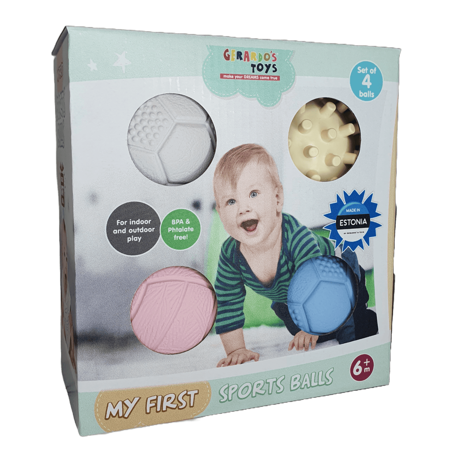 Gerrardo's Toys Sensory Ballenset - 4 stuks