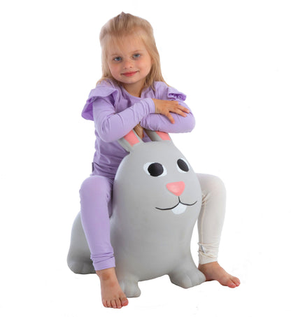 Gerrardo's Toys Jumpy Haas Skippybal - Grijs - tot 100 kg