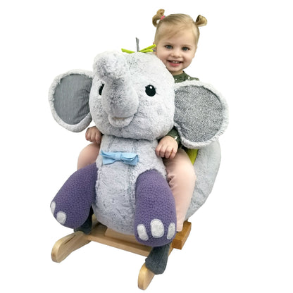 Gerrardo's Toys Little Rocker Olifant Hobbelpaard - met Muziek - tot 35 kg