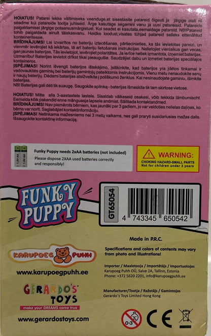 Gerrardo's Toys Funky Puppy met Muziek - Geel