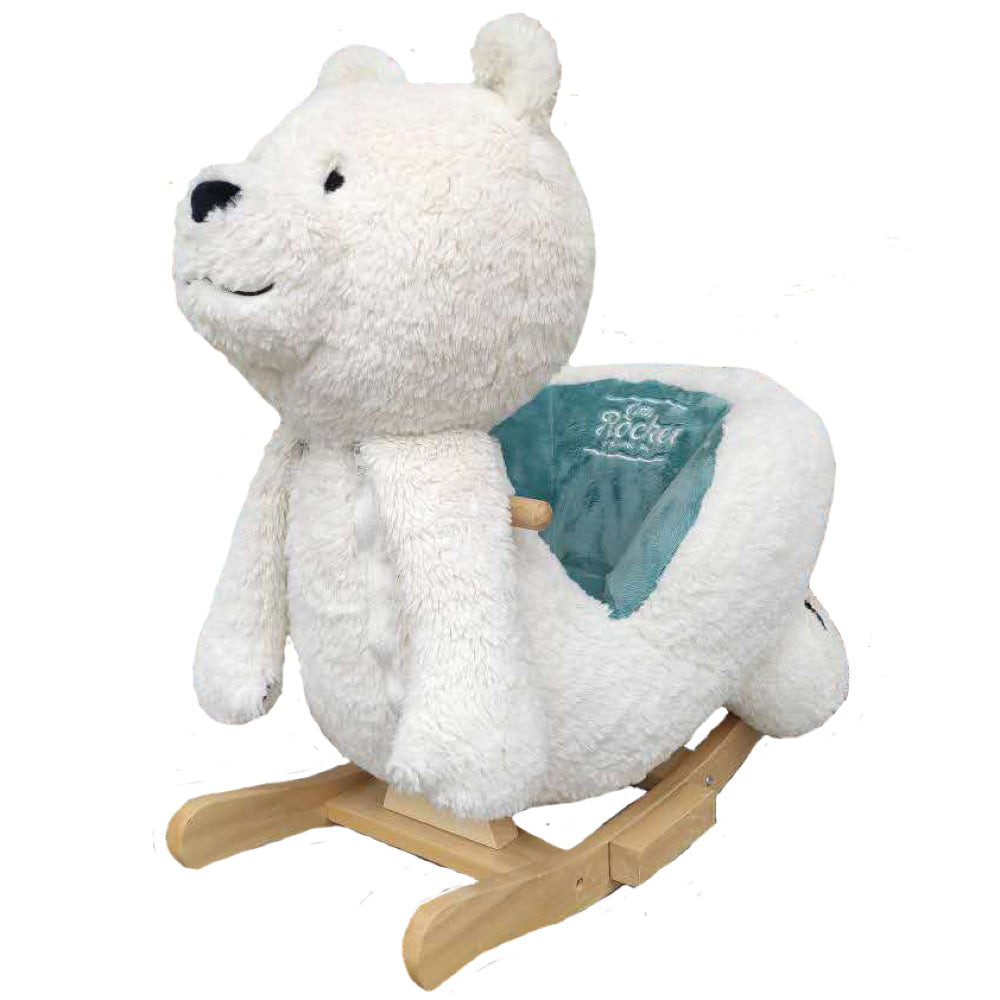 Gerardo's Toys Little Rocker IJsbeer Hobbelpaard - met Muziek - tot 35 kg