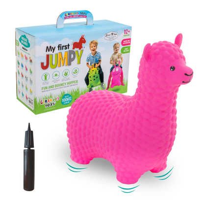 Gerrardo's Toys Jumpy Alpaca Skippybal - Fel Roze - tot 100 kg