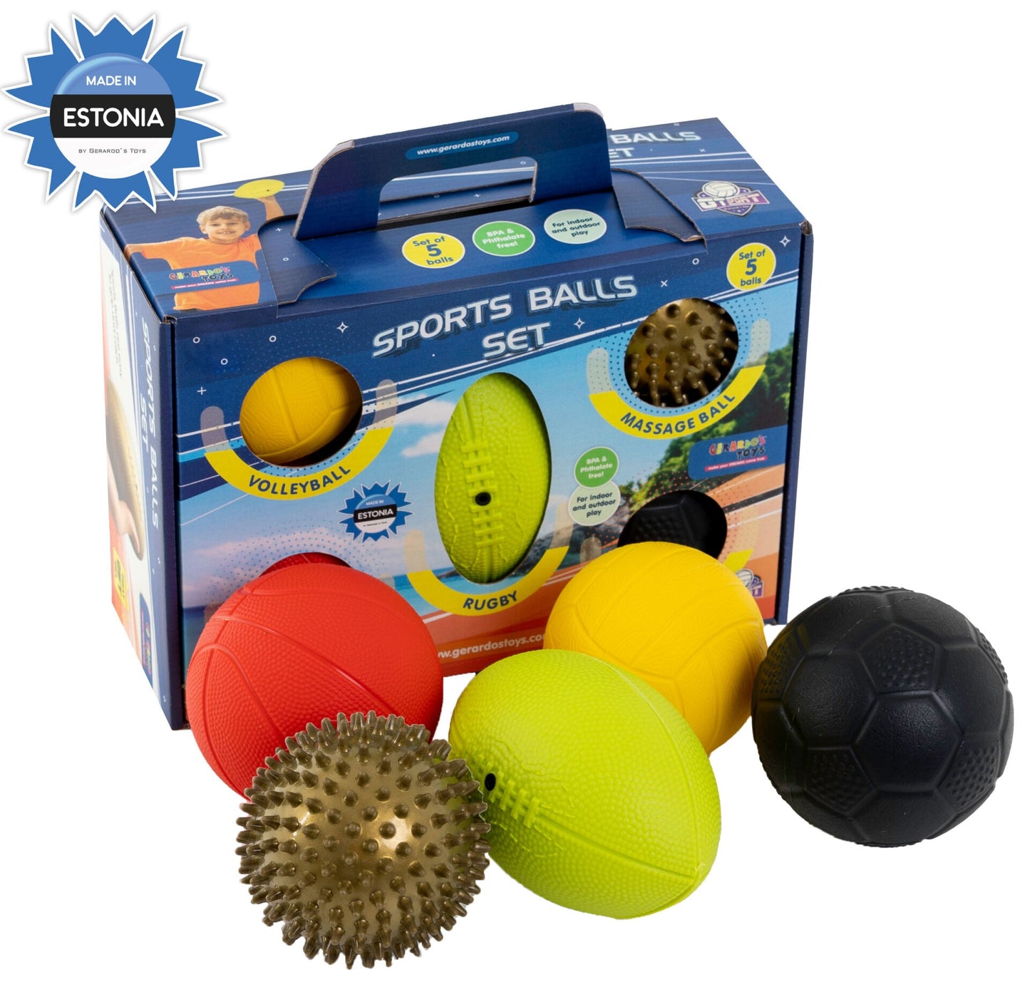 Gerrardo's Toys Sportballenset - 5 stuks